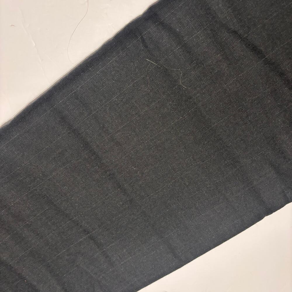 Black Gray Pinstripe Wool Fabric 60” Wide 3.25 Yds Lightweight Suiting